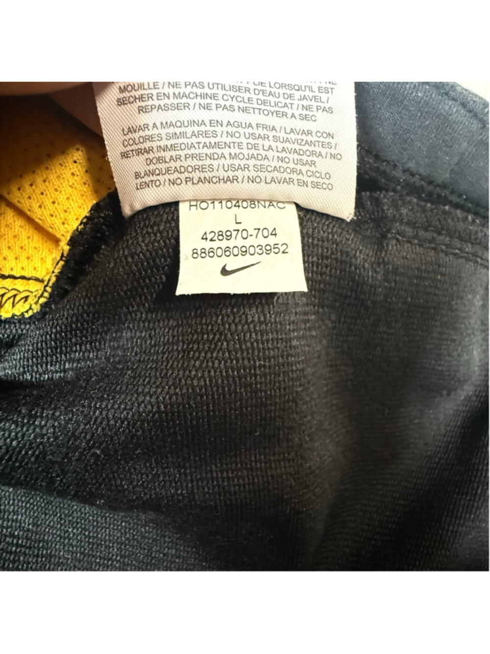 Men's Nike Livestrong Performance Windbreaker Large Yellow Black Vintage - Picture 13 of 14